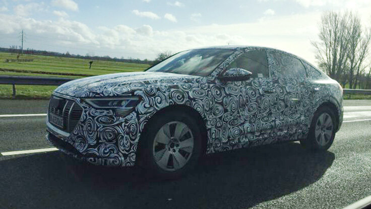 Прототип электрического купе-кроссовера Audi сфотографировали на дороге