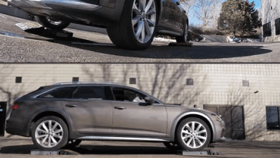 Полный привод Audi проверили на роликах, имитирующих пробуксовку колёс. Видео
