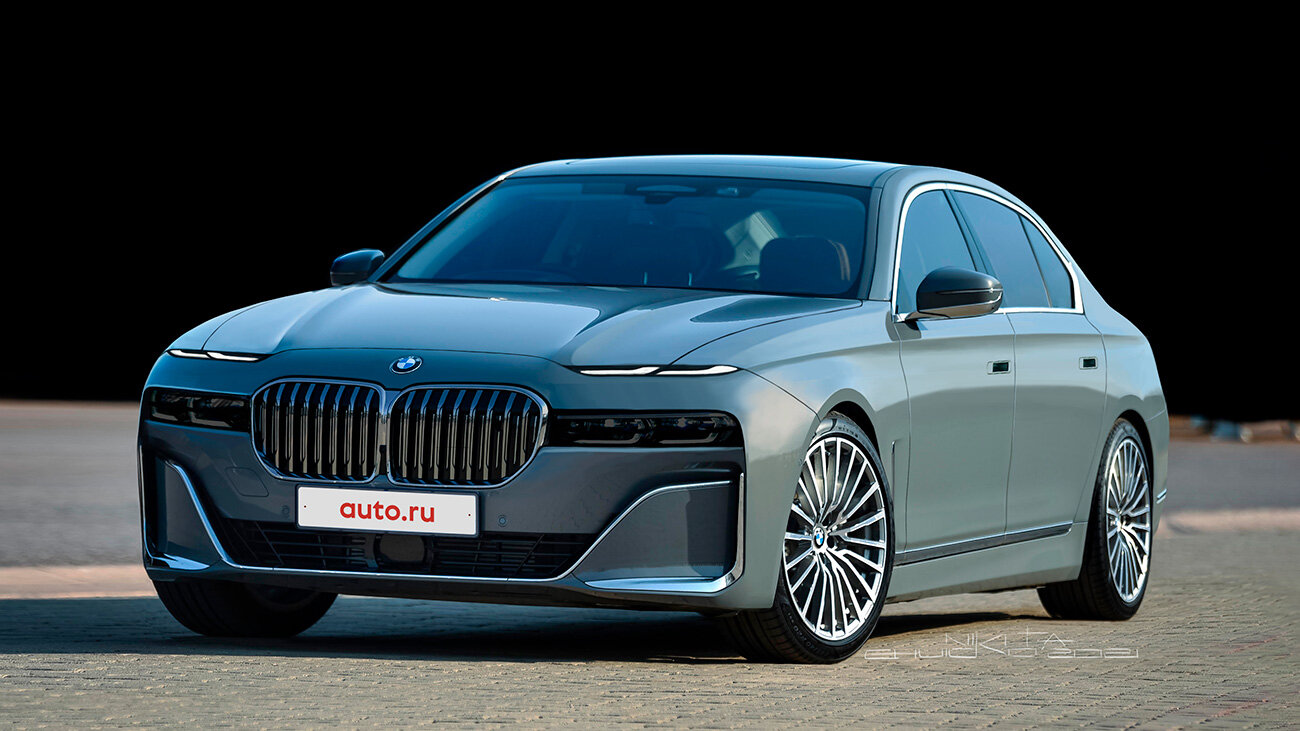 Узкие фары и большие ноздри: какой будет новая «семёрка» BMW. Наша версия
