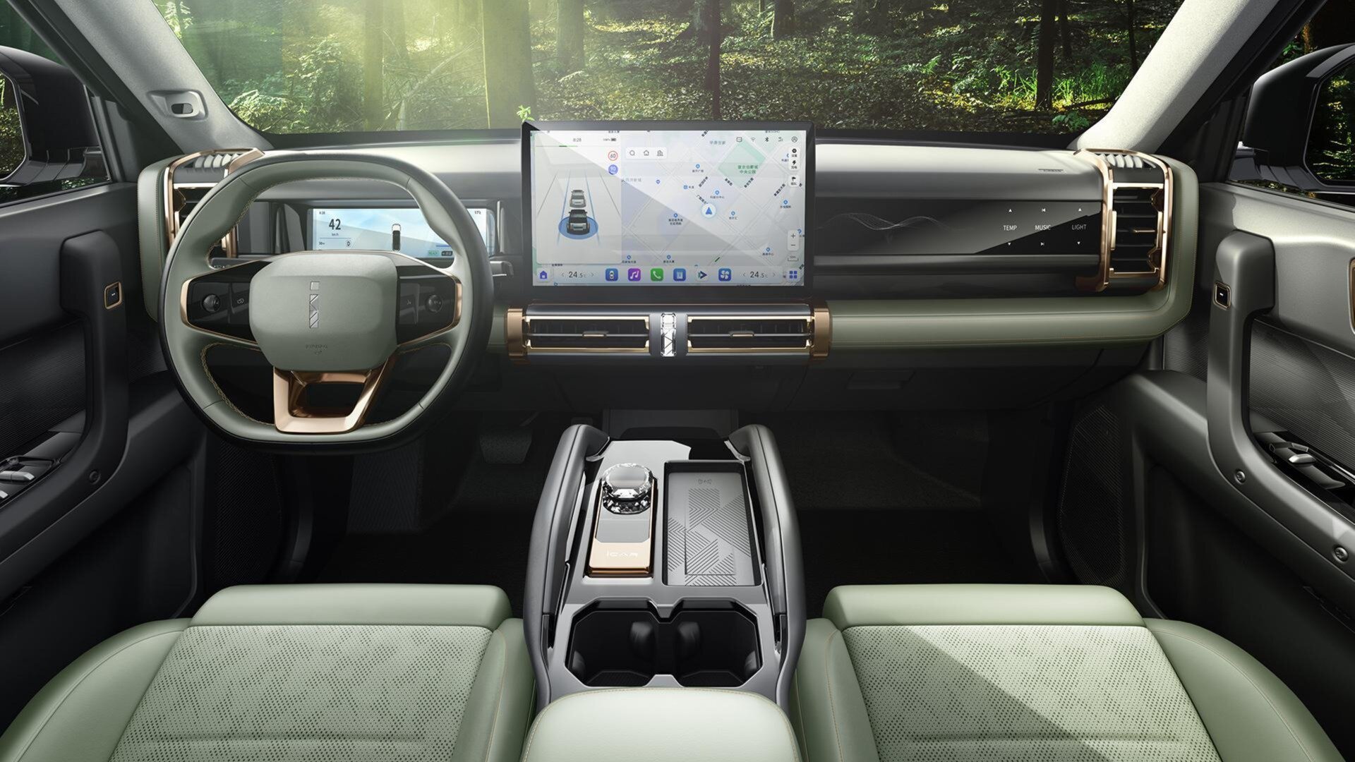 Рассекречен интерьер кроссовера Chery iCar 03 с гигантским экраном и «хрустальной» шайбой