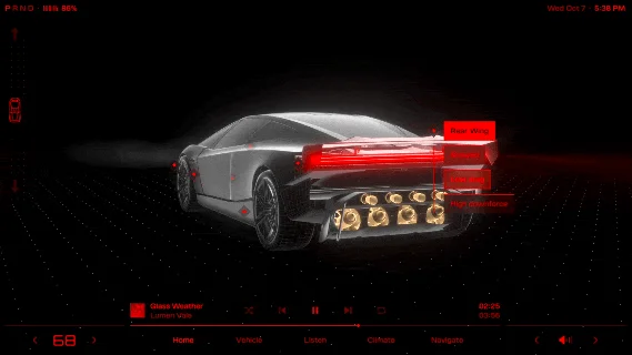 В стиле кокпита истребителя: Tesla раскрыла интерфейс нового Roadster