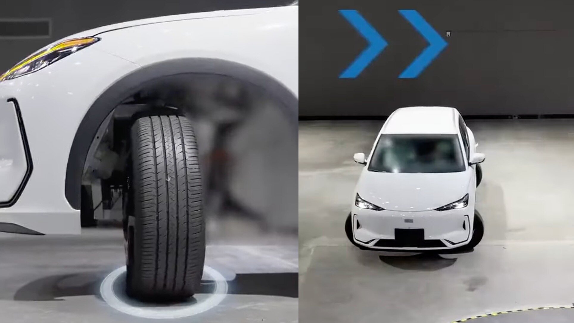 Кроссовер Geely EX5 научился ездить боком и разворачиваться на месте