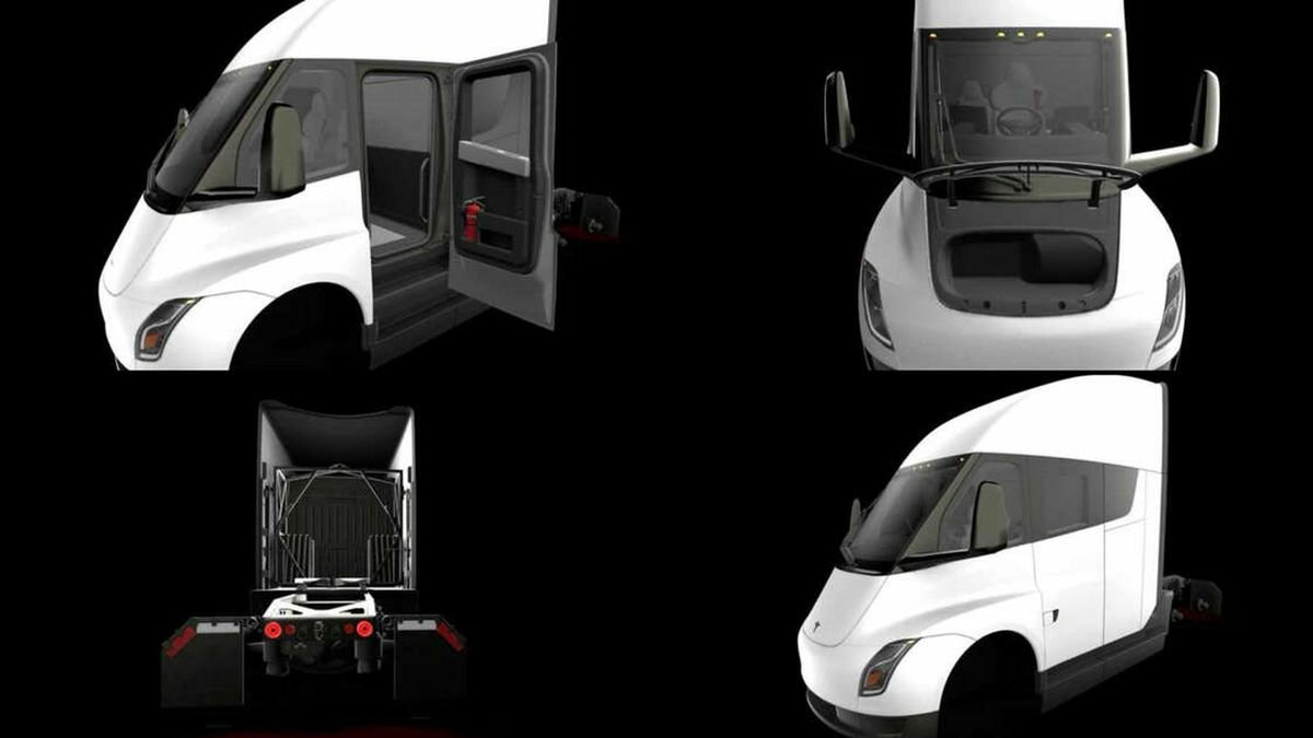 «Суицидальные» двери тягача Tesla Semi показали на 3D-изображениях