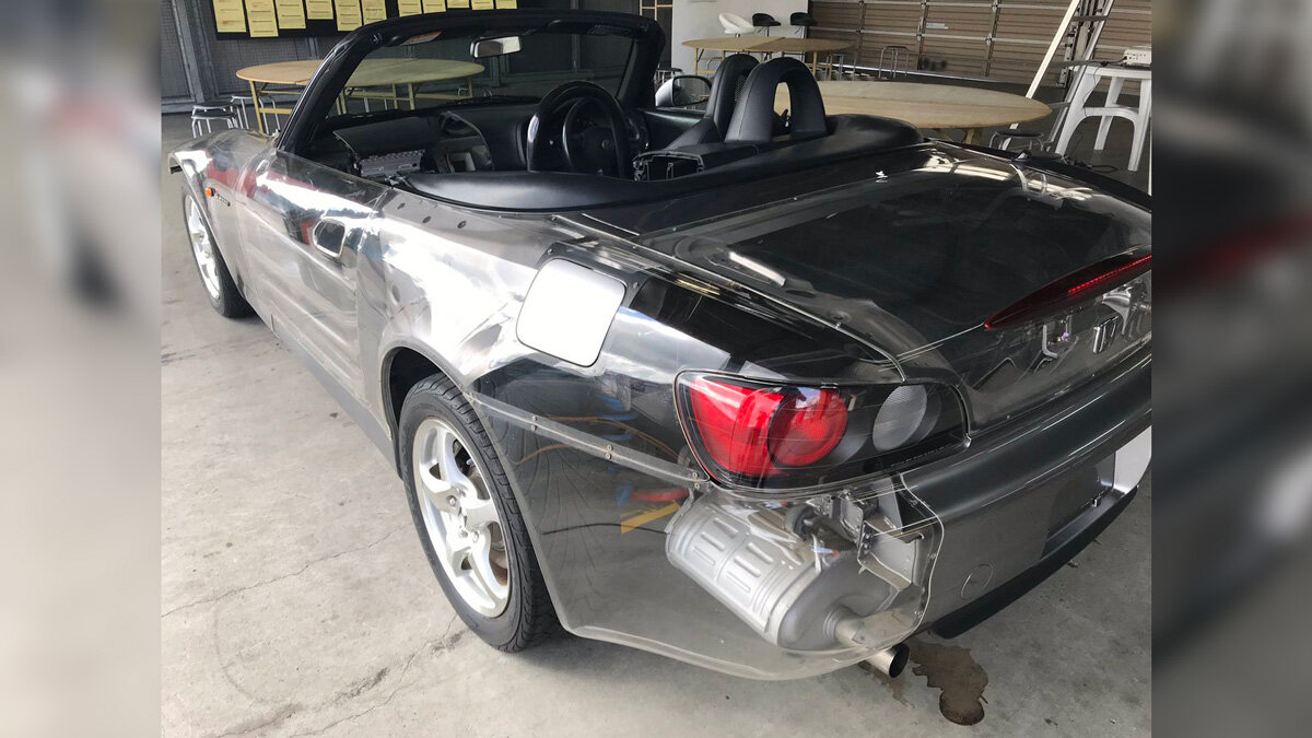 Полностью прозрачная Honda S2000 вернулась 20 лет спустя