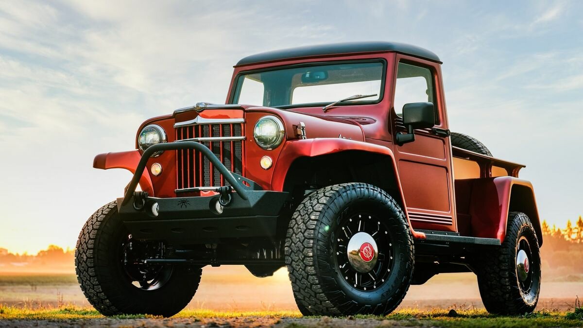 На продажу выставили пикап Willys 1955 года с начинкой от современного Wrangler
