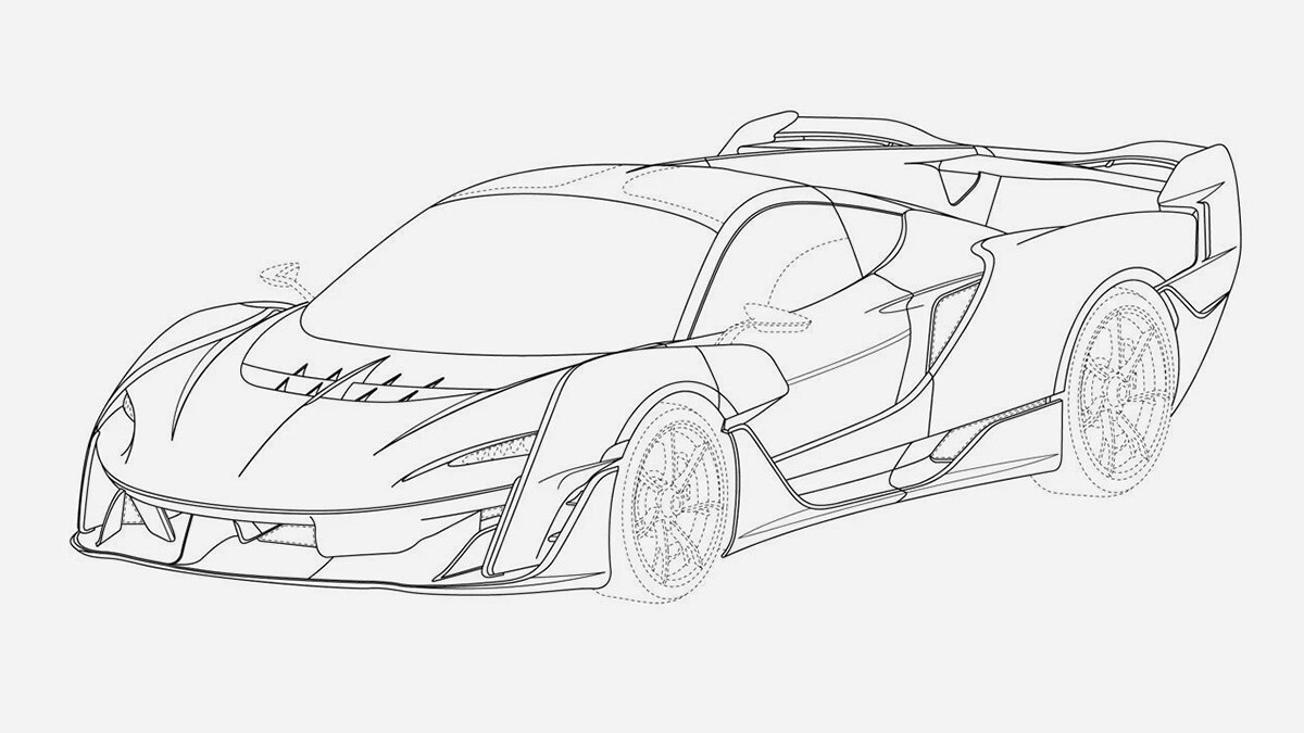Внешность нового гиперкара McLaren раскрыли на патентных изображениях
