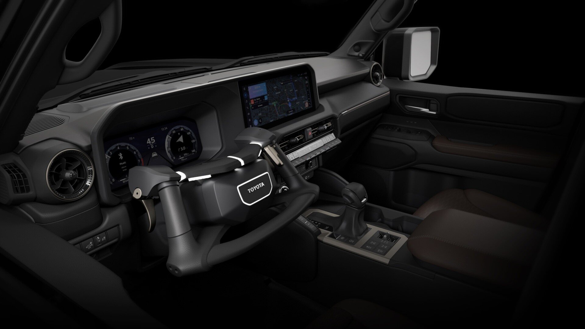 Toyota показала салон Land Cruiser Prado без педалей