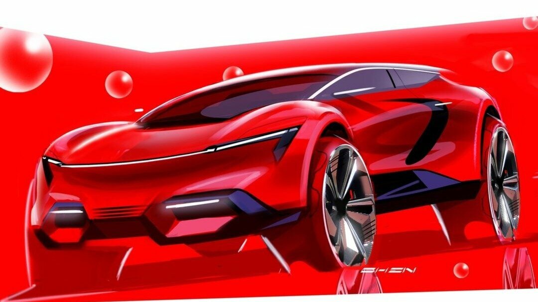 Корпорация GM опубликовала загадочный эскиз: возможно, это электрокроссовер Corvette