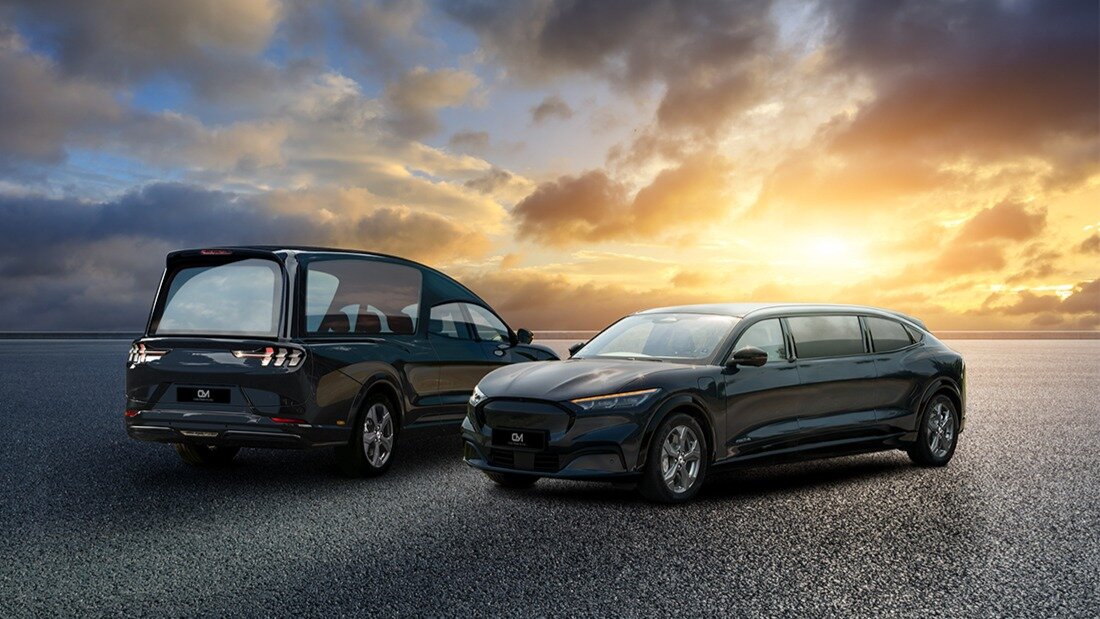 Электрокроссовер Ford Mustang Mach-E превратили в катафалк и лимузин