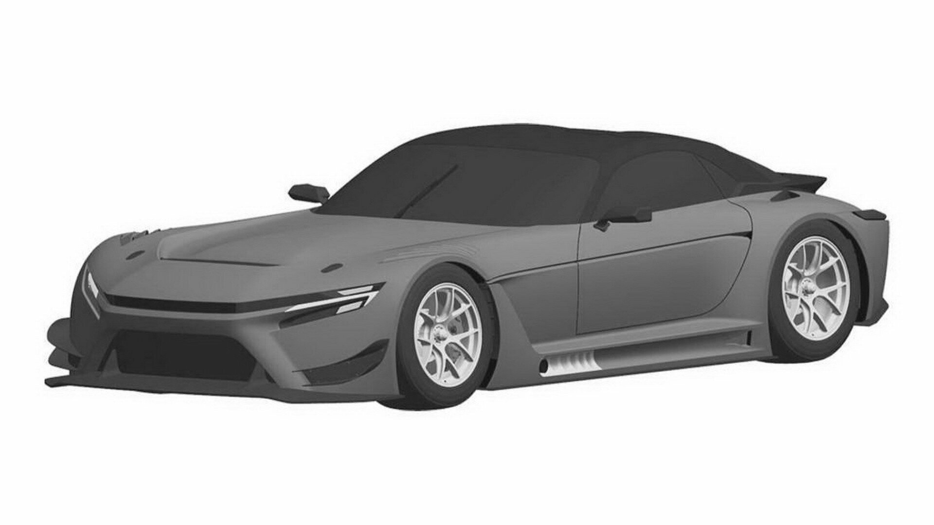 Гоночный прототип Toyota GR GT3 без антикрыла показали на патентах