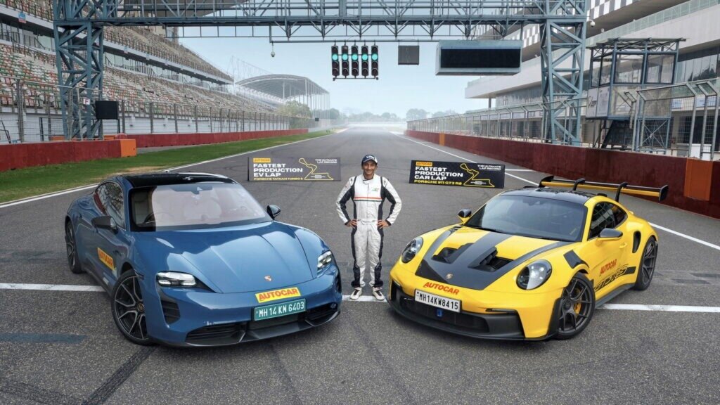 Porsche установил два рекорда индийской «формульной» трассы на Taycan и 911 GT3 RS