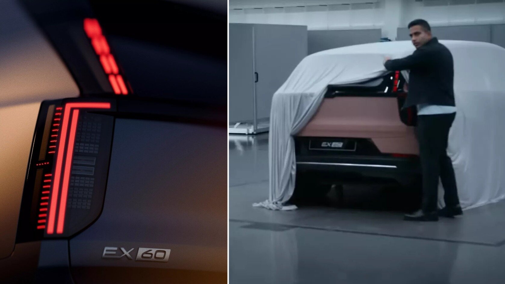 Новый Volvo EX60 показали на первых тизерах