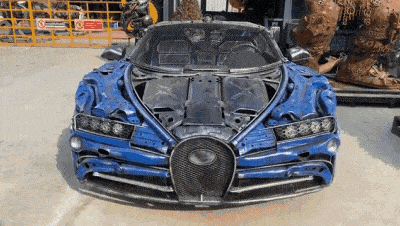 Посмотрите на Bugatti Chiron, сделанный из металлолома в Таиланде