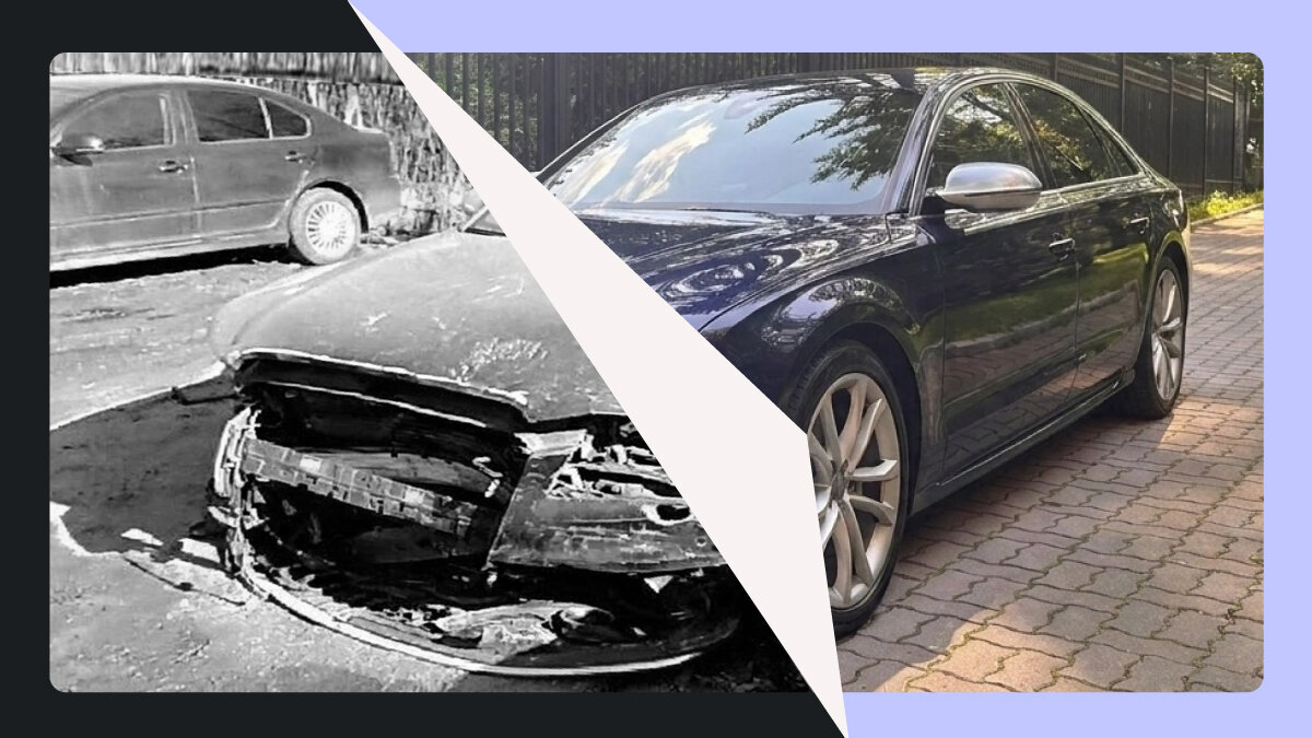 Audi S8, переживший наезд, аукцион и тюнинг: о чём не рассказывает продавец