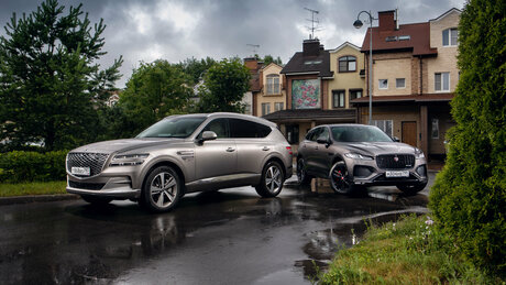 Неформат. Тест двух кроссоверов: Genesis GV80 против Jaguar F-Pace