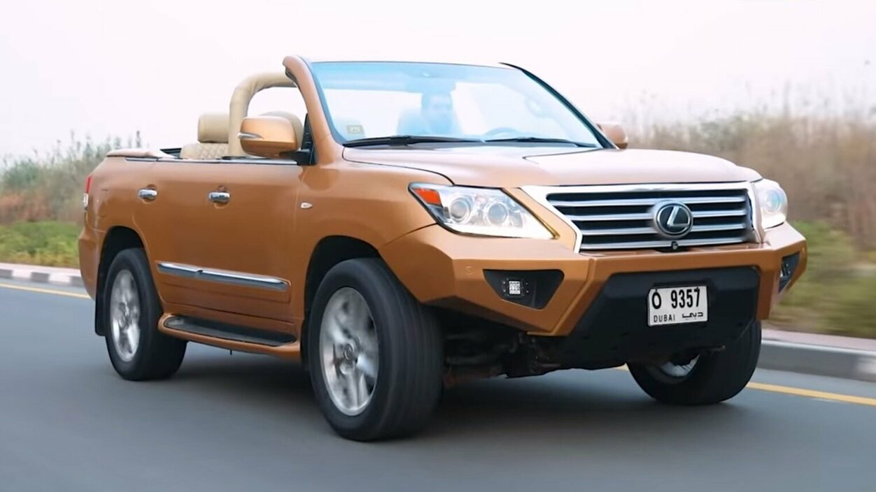 Посмотрите на эксклюзивный кабриовнедорожник Lexus из ОАЭ, созданный для соколиной охоты