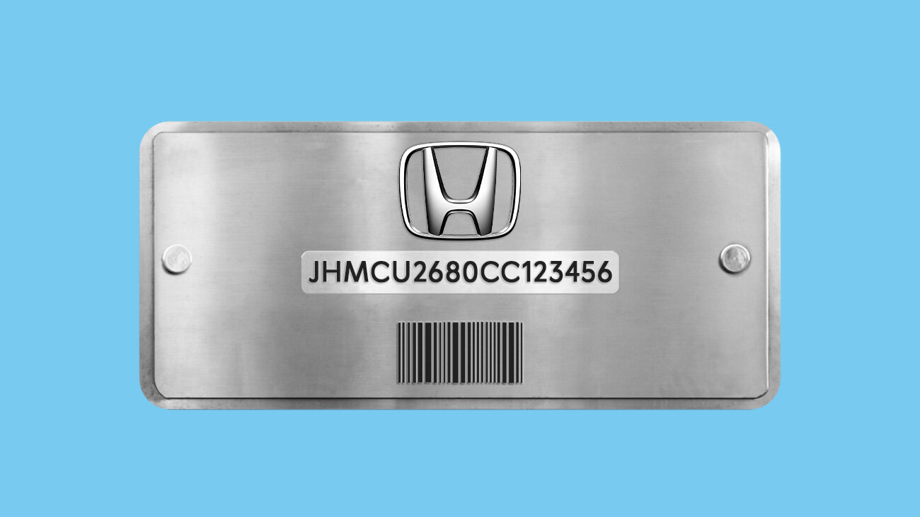 Как расшифровать VIN автомобилей Honda