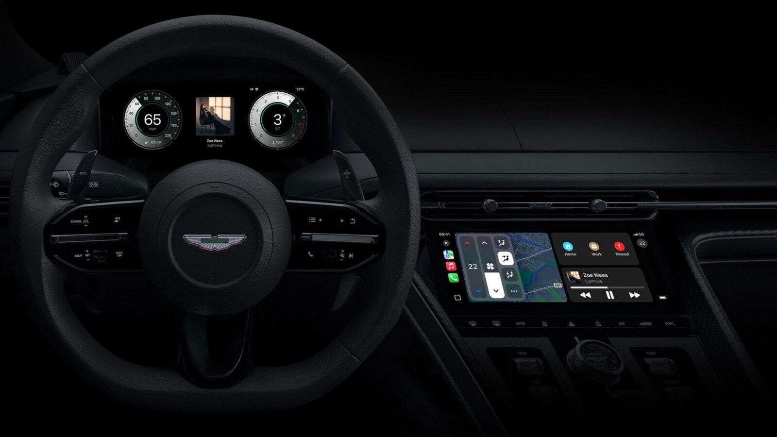Apple показала новую систему CarPlay на примере Aston Martin и Porsche