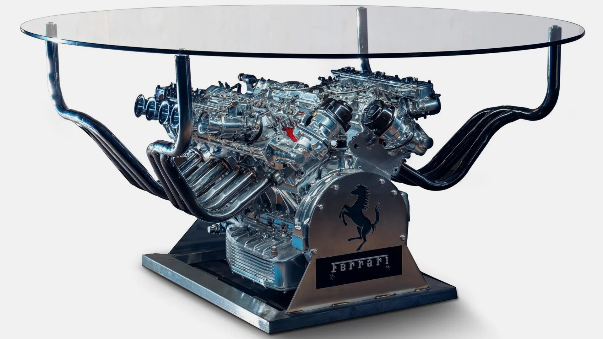 Журнальный столик из редкого мотора Ferrari оценили в стоимость самой Ferrari