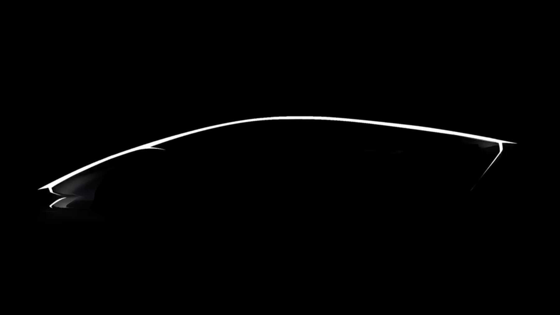 Компания Lamborghini показала силуэт нового суперкара