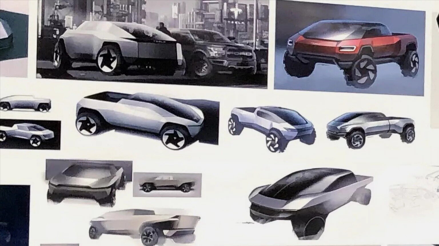 Биограф Илона Маска показал, как мог бы выглядеть пикап Tesla Cybertruck
