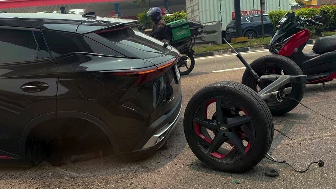 У малайзийского Omoda C5 оторвало заднюю ось, и уже не в первый раз