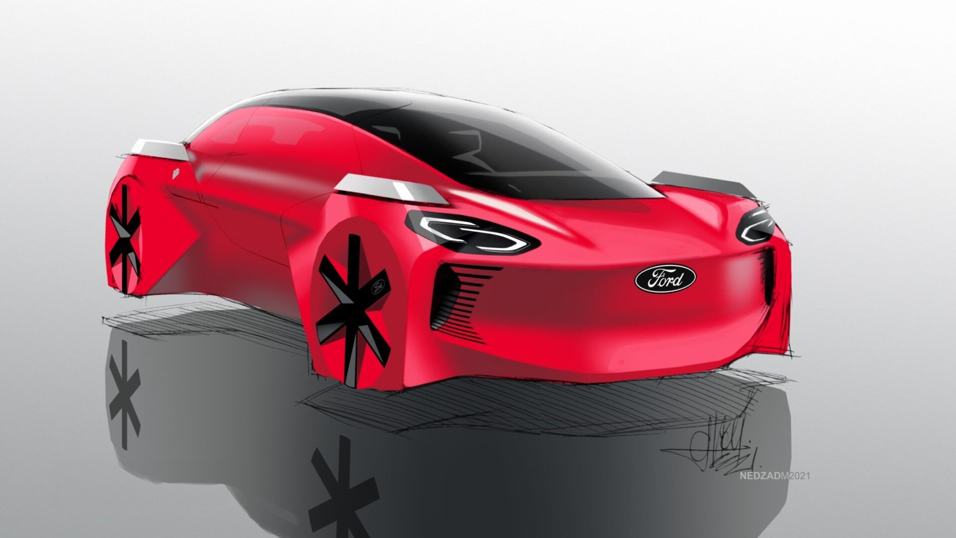 Электрокар Ford 2030 года от 8-летних детей: представлены изображения