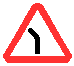 Знак 1.11.2 Опасный поворот