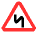 Знак 1.12.2 Опасные повороты