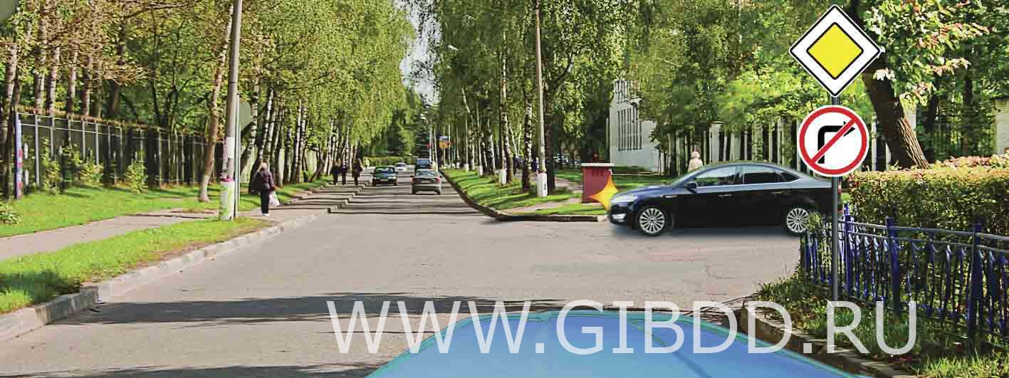 Вы намерены остановиться сразу за перекрестком. В каком месте необходимо включить указатели правого поворота?