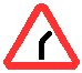 Знак 1.11.1 Опасный поворот