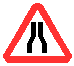 Знак 1.20.1 Сужение дороги