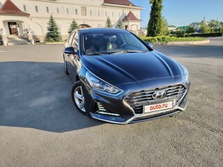 2017 Hyundai Sonata VII (LF) Рестайлинг, синий, 1850000 рублей, вид 4
