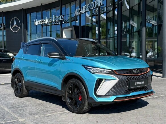 2024 Geely Coolray I Рестайлинг, голубой - вид 4