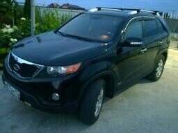 2009 Kia Sorento II, чёрный - вид 2