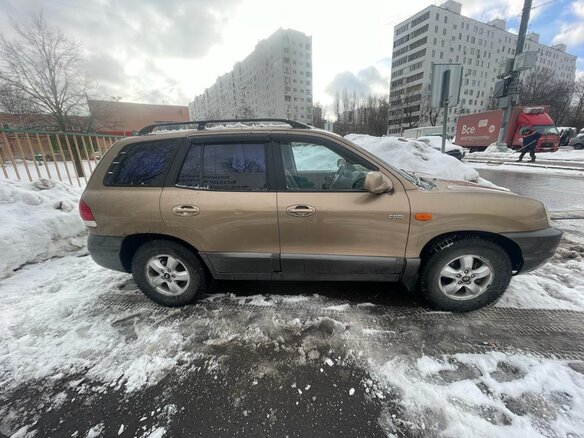 2004 Hyundai Santa Fe I, бежевый, 620000 рублей - вид 3