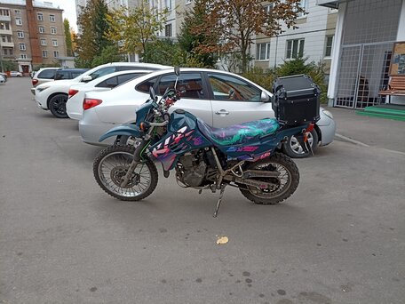 1995 Kawasaki KLR 650, зелёный, 300000 рублей, вид 2