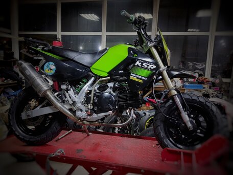 2003 Kawasaki KSR 110, зелёный, 250000 рублей, вид 5