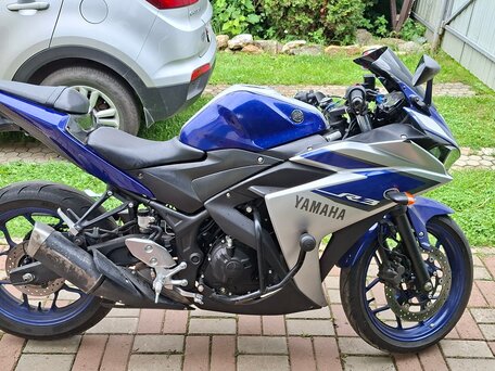 2015 Yamaha YZF-R3, синий, 380000 рублей, вид 1