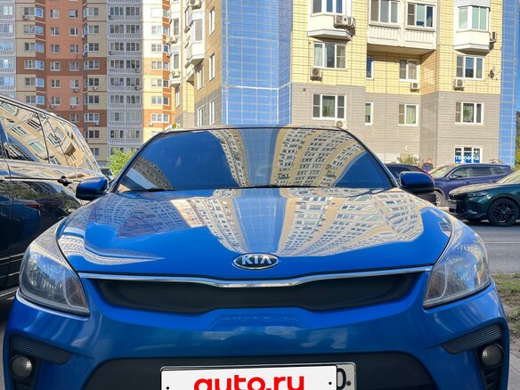 2019 Kia Rio IV, синий, 1450000 рублей - вид 3