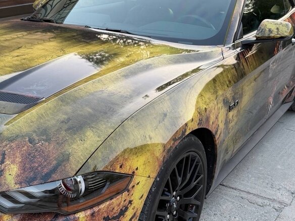 2021 Ford Mustang VI Рестайлинг, жёлтый, 7200000 рублей - вид 5