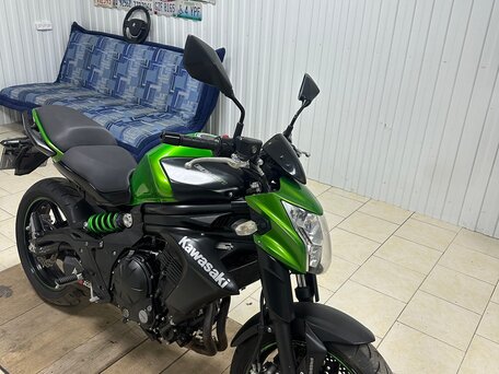 2015 Kawasaki ER-6N, зелёный, 550000 рублей, вид 2