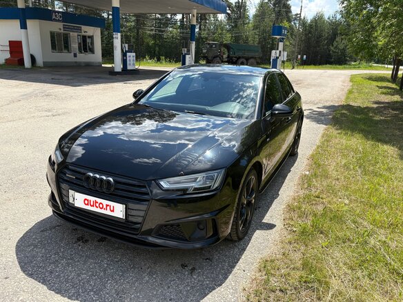 2019 Audi A4 V (B9), чёрный - вид 2