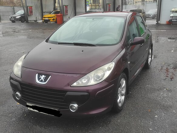 2006 Peugeot 307 I Рестайлинг, фиолетовый, 300000 рублей - вид 1