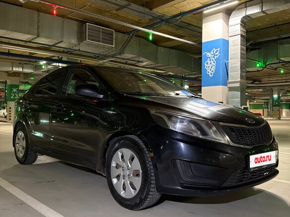 2012 Kia Rio III, чёрный, 750000 рублей