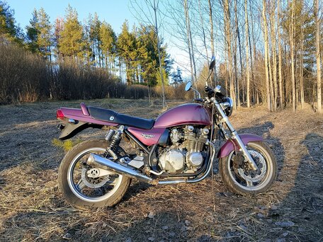 1995 Kawasaki ZR 750 Zephyr, фиолетовый, 199000 рублей, вид 3