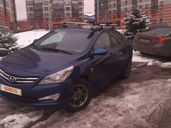 2015 Hyundai Solaris I Рестайлинг, синий, 950000 рублей - вид 6