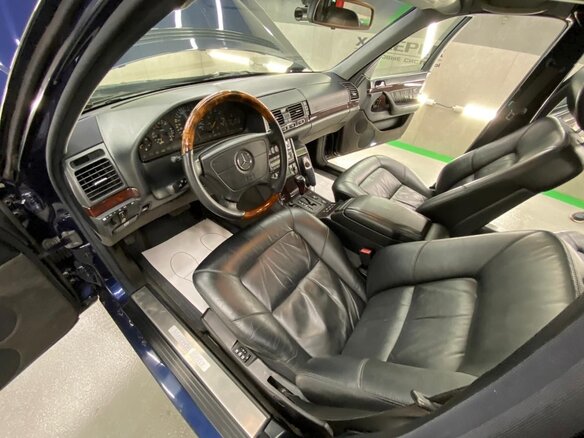 1998 Mercedes-Benz S-Класс 500 Long III (W140) Рестайлинг, синий - вид 1