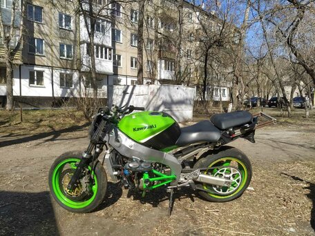 2001 Kawasaki ZX-6 Ninja, зелёный, 290000 рублей, вид 3
