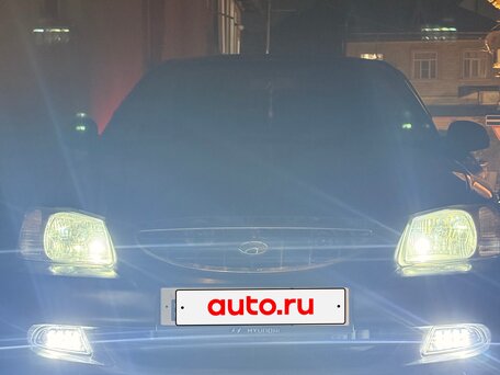 2008 Hyundai Accent ТагАЗ II, чёрный, вид 5